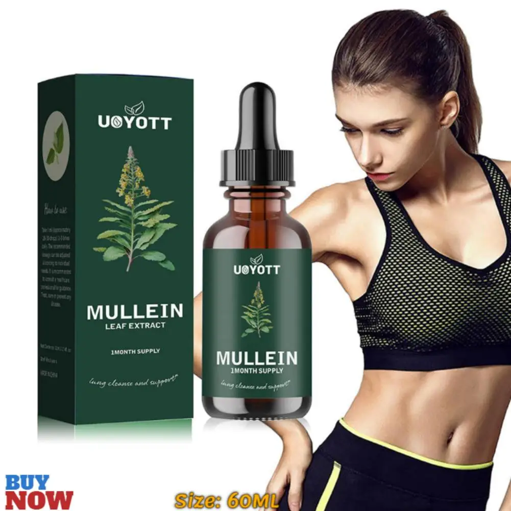 NEW High-end 60ml Organic Mullein Leaf Extract Capsule For Lung Cleansing & Liver Cleaning Lungs Drops Fat Burning Slimming Prod