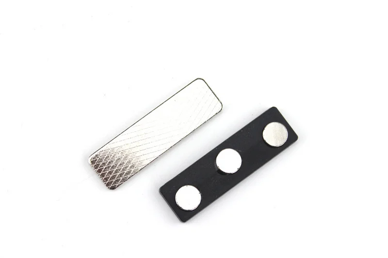 10 stücke 45*13mm Großhandel Schwarz Namensschild Magnete Metall Starke Magnetische Name Id Tag Abzeichen Verschluss Halter karte Tag Hohe Qualität – Detail 7