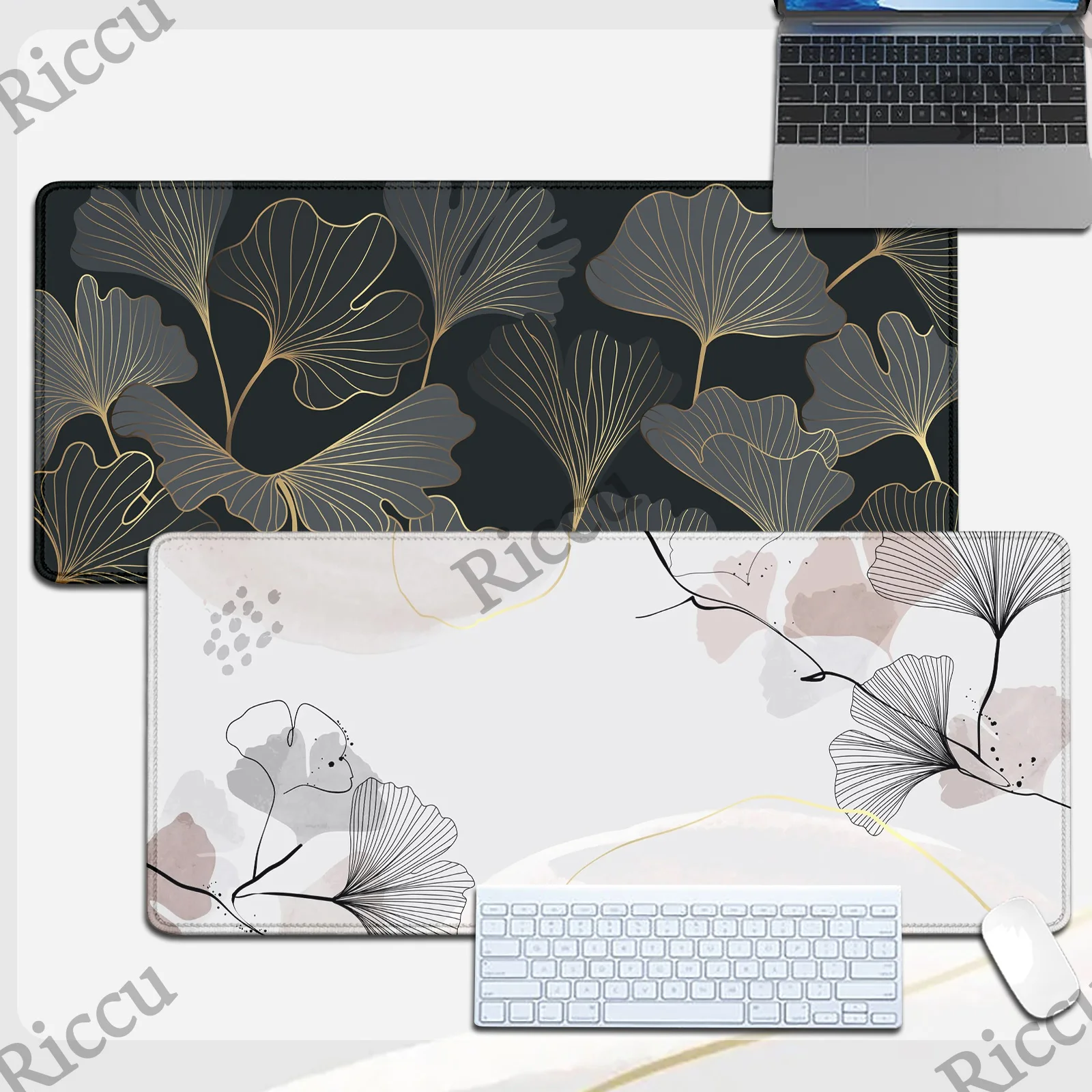 

Green Plant Mouse Pad Gaming Deskmat XXL Lock Edge Keyboard Table Pad 900x400mm Mice Carpet Mausepad For Computer Laptop Pad Diy