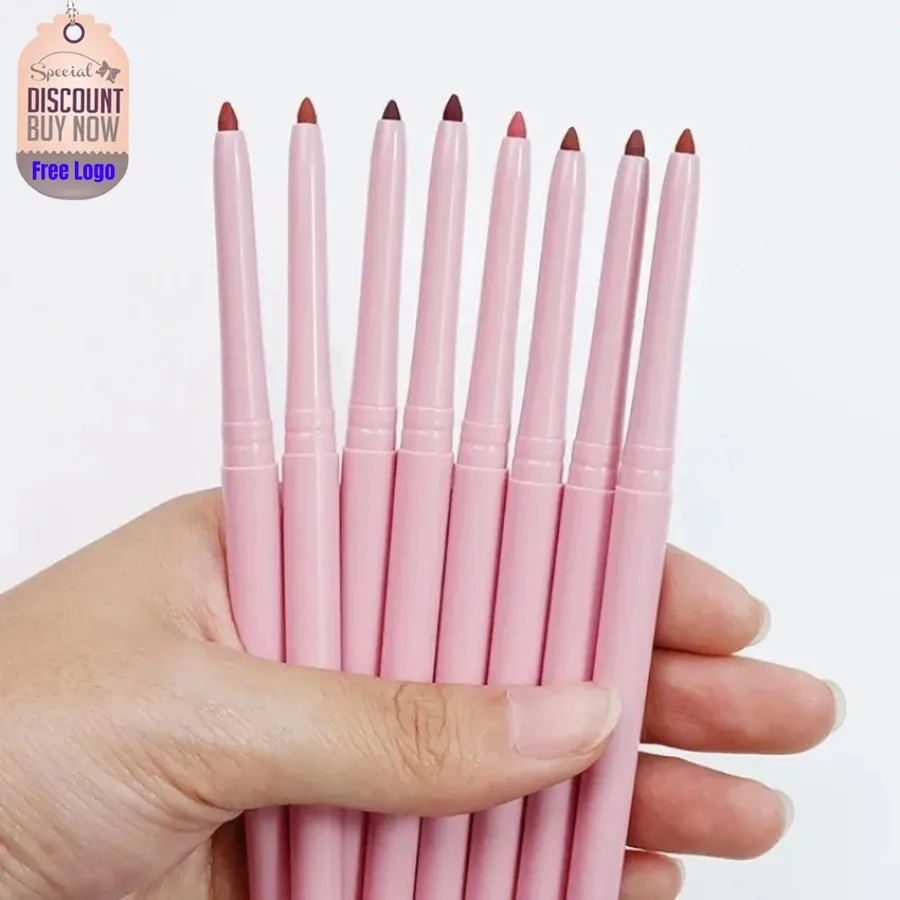 

Частная марка, 15 цветов, водостойкая вращающаяся подводка для губ, долговечная, матовая, легко наносится, портативный розовый карандаш для губ, карандаш для макияжа оптом