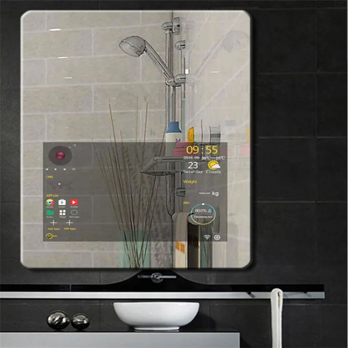 Custom Size Smart Wifi Android LED Bathroom Touch Screen Smart Mirror