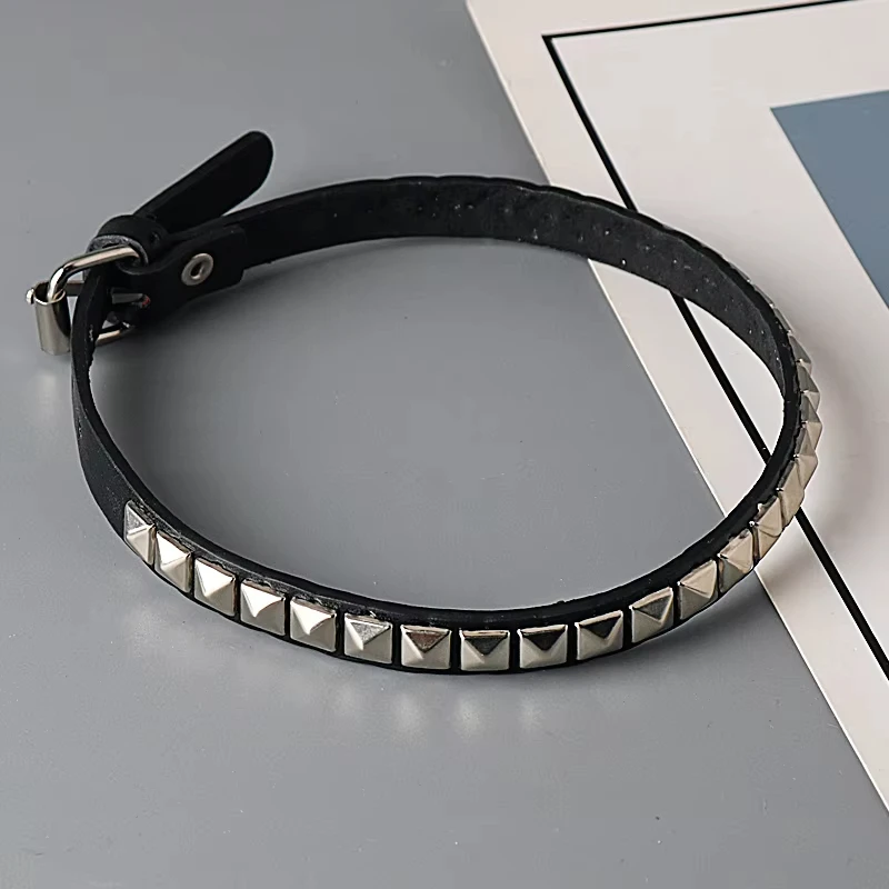 Death Note Necklace Misa Amane Leather Choker Necklaces For Men Women Hip Hop Punk Rivet Collar Cosplay Jewelry Gifts