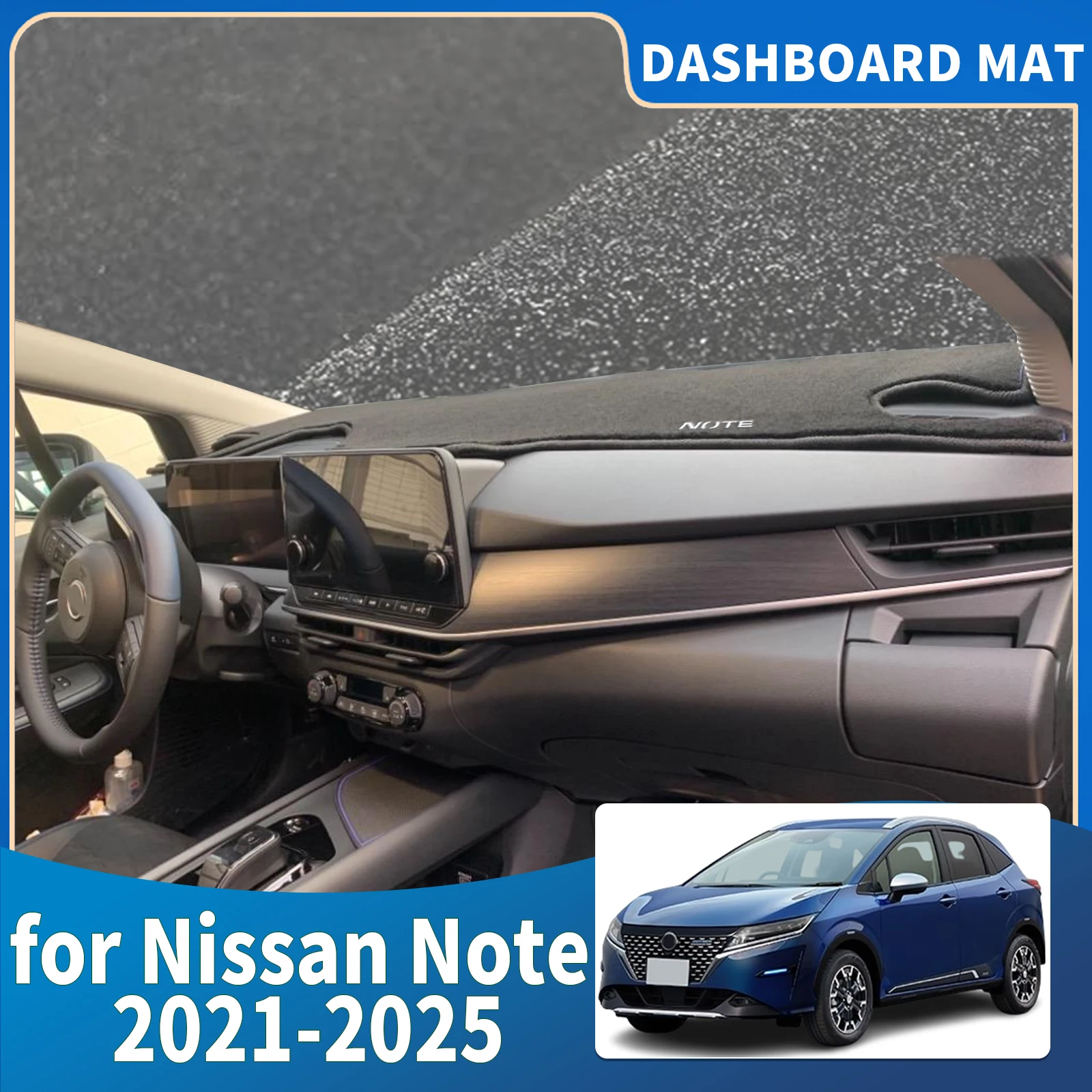 يصلح لنيسان ملاحظة E13 E-power 2021 2022-2024 اكسسوارات السيارات داشمات غطاء لوحة القيادة وسادة واقية السجاد داشمات ظلة #1