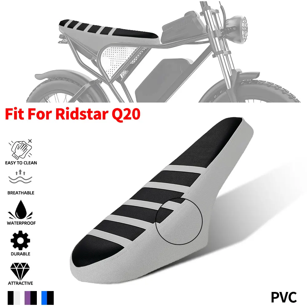 Motorrad-Sitzbezug, wasserdicht, rutschfest, Partikel-Design, PVC, für Ridstar Q20, elektrisches Dirtbike, E-Bikes, Roller-Zubehör