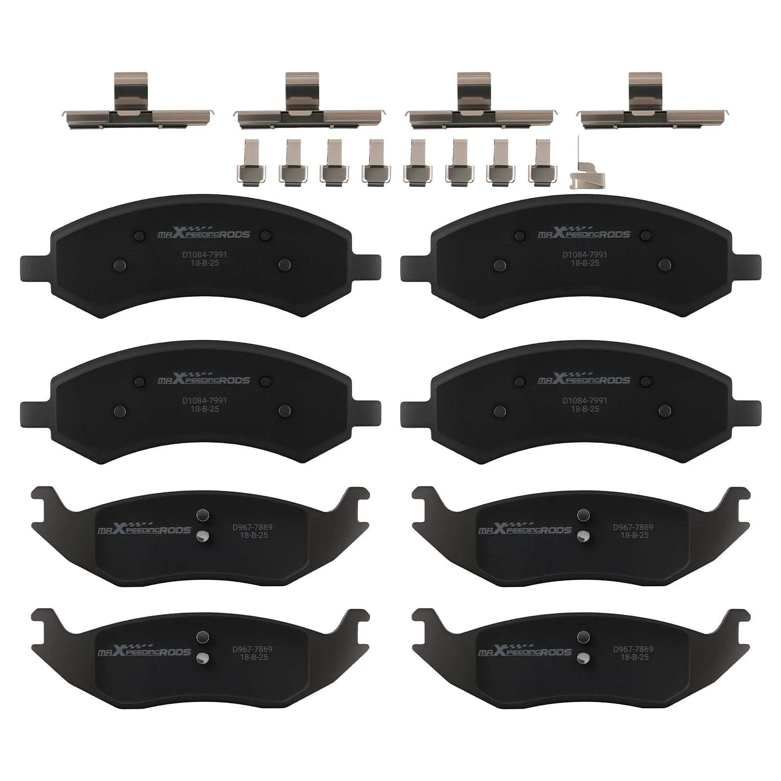 

Комплект передних и задних керамических тормозных колодок для Dodge Durango 2007-2009/Ram 1500 2011-18