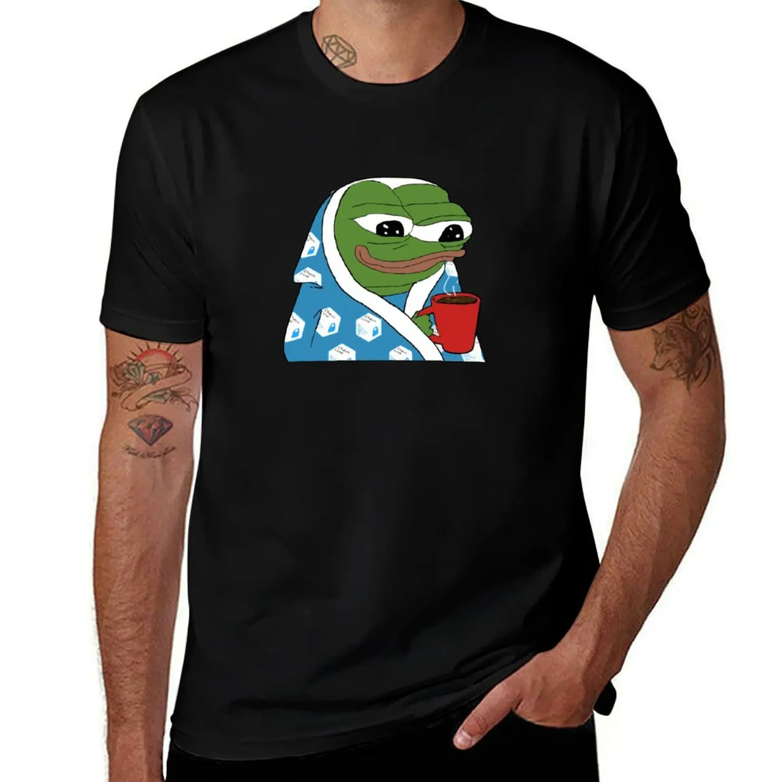 

Comfy Link Marine - Chainlink T-Shirt Basic Solid Color Short Sleeve T-Shirt