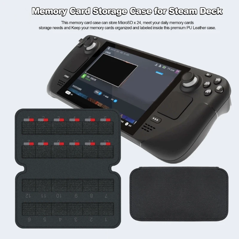 24 Slots Memory Card Storage Cases Carrying Box Holder Host Accessories For Steam Deck TF MicroSD Cards Keeper Holder