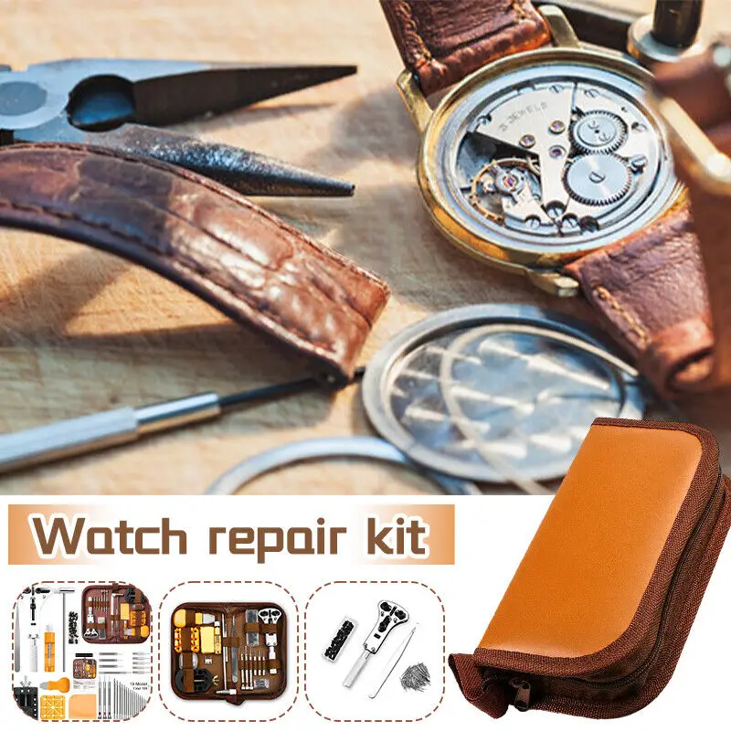 168 PCS Watch Repair Kit Watch Battery Replacement Tool Watch Band Repair Tool Watch Remover Tool Kit Home Use Household