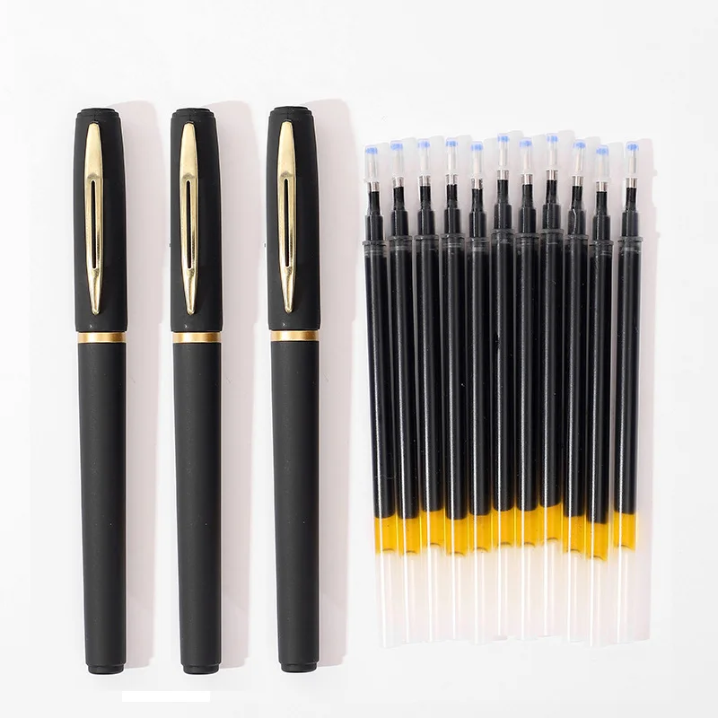 5/13PCS Large Capacity Black Gel Pen Set 0.7mm Black Ink Ballpoint for Writing Refills Office School Stationery Student Supplies