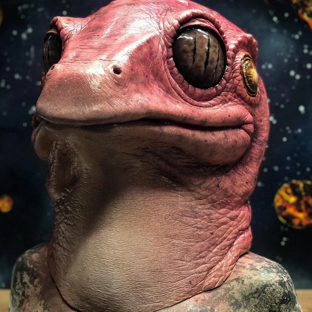 สัตว์กบ Lizard Latex หน้ากากถุงมือคอสเพลย์ตลกสัตว์เลื้อยคลาน Alien Latex หมวกกันน็อกฮาโลวีน Carnival PARTY เครื่องแต่งกาย Props ของขวัญ