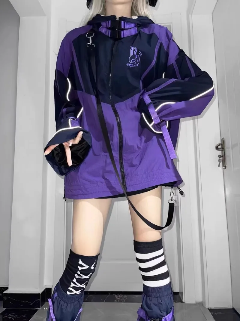 Subculture Y2k Millennial Japanese Rojita Two-dimensional Mine Series Mass-produced Sports Jacket Autumn Loose Casual Coat Women