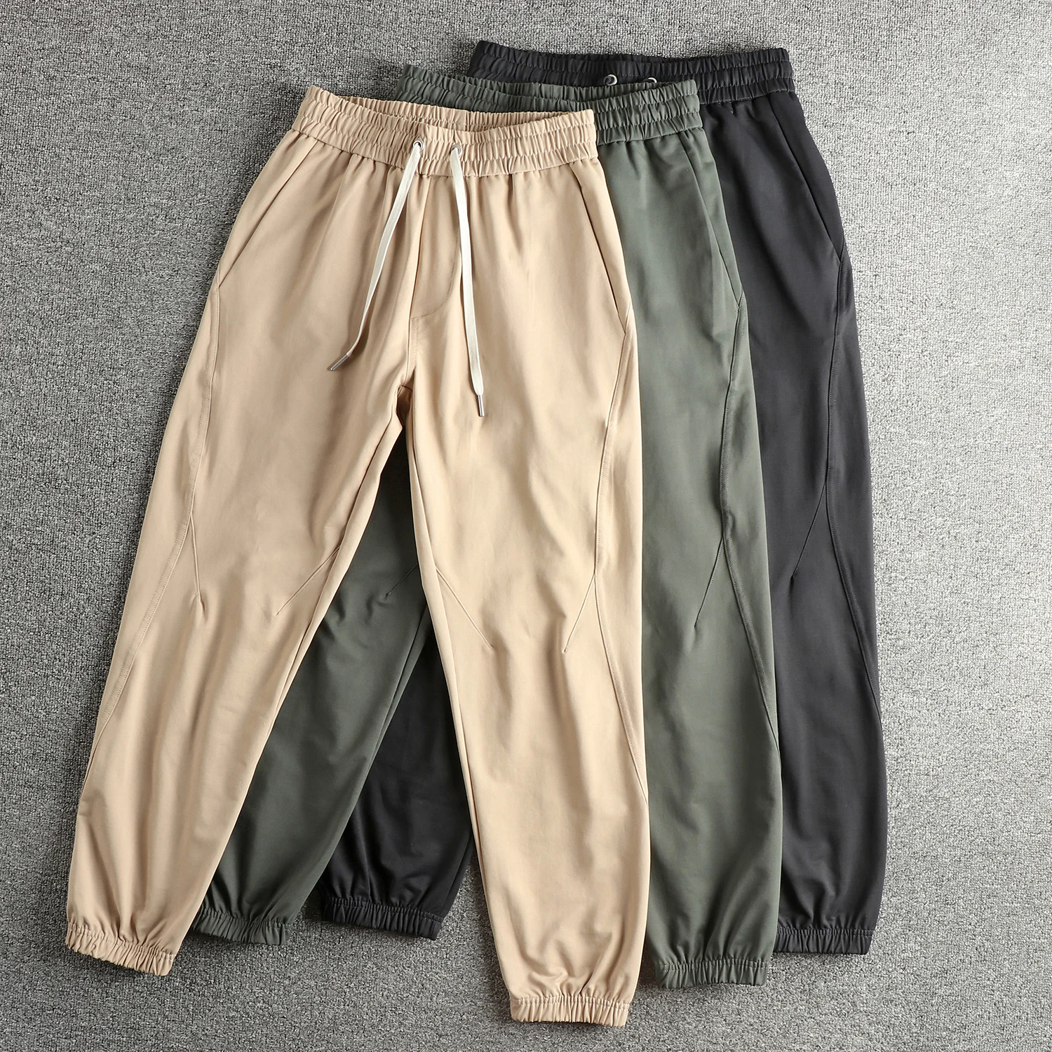 Men's Casual Loose Harem Pants Spring Summer Outdoor Knitted Fabric Quick Dry Breathable Three Dimensional Cutting