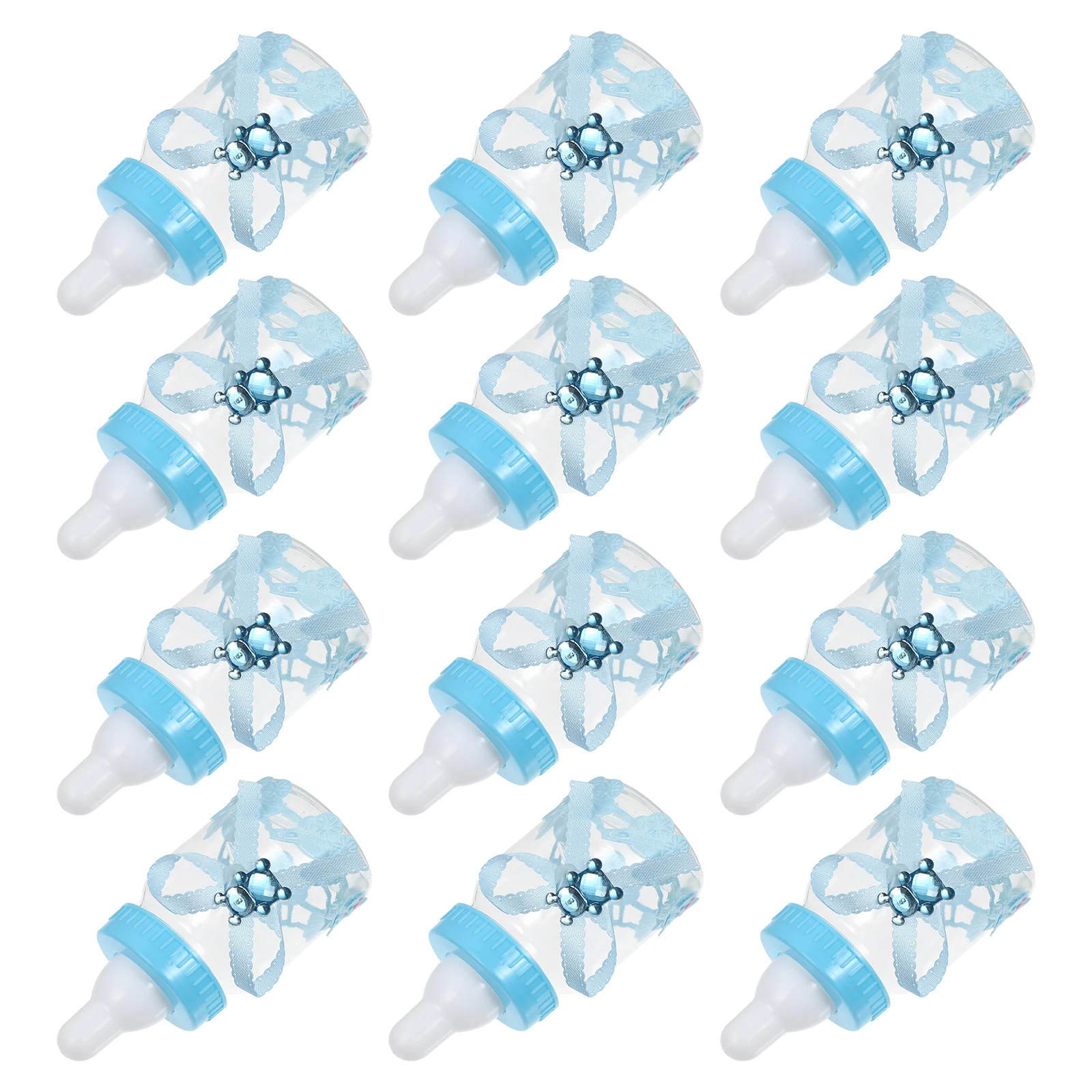

12 Pcs Baby Bottle Bottle Design Durable Plastic Gift Boxes Wedding Party Supplies Chocolate Boxes