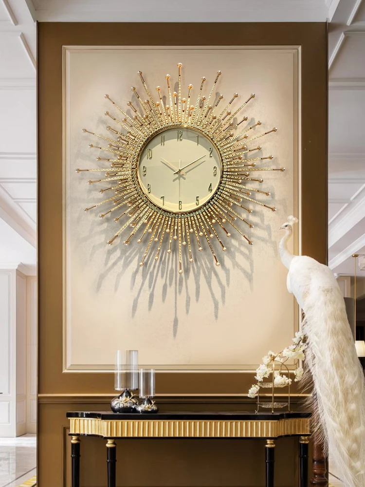 Light Luxury Modern Wall Clock Porch Home Fashion Clock Wall Creative High-end Decorative Clocks