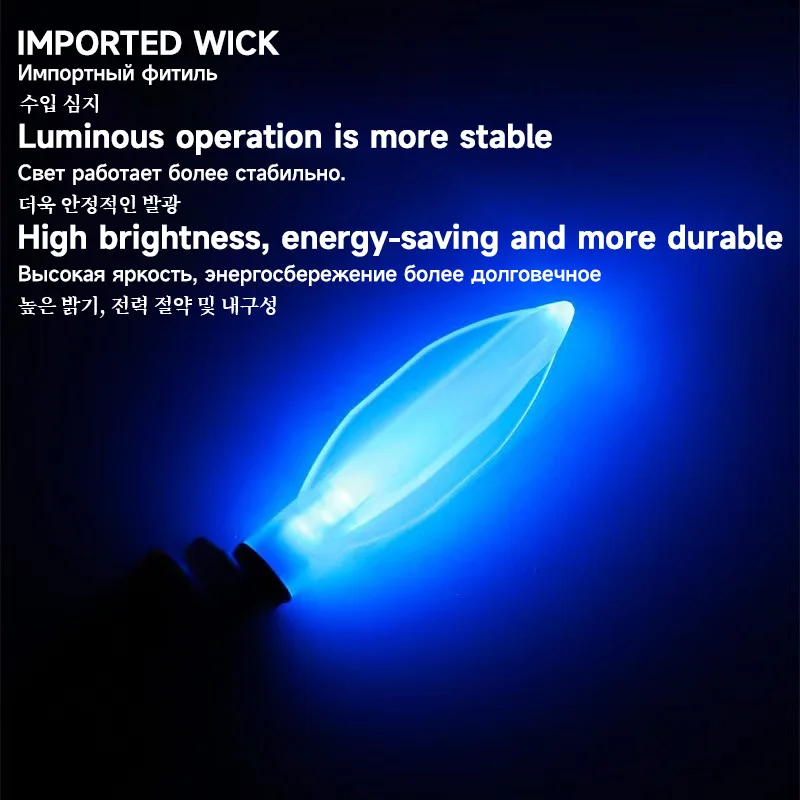 2025 New 1/2 Piece Electronic Fishing Rod Light LED Fishing Equipment CR425 Rechargeable Battery+USB Charging Night Fishing Gear