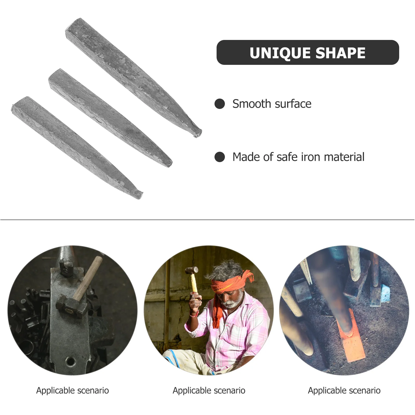 

3pcs Metal for Handle Durable Hammer Installation Accessories Iron Craftsmanship Lightweight Storage Woodworking
