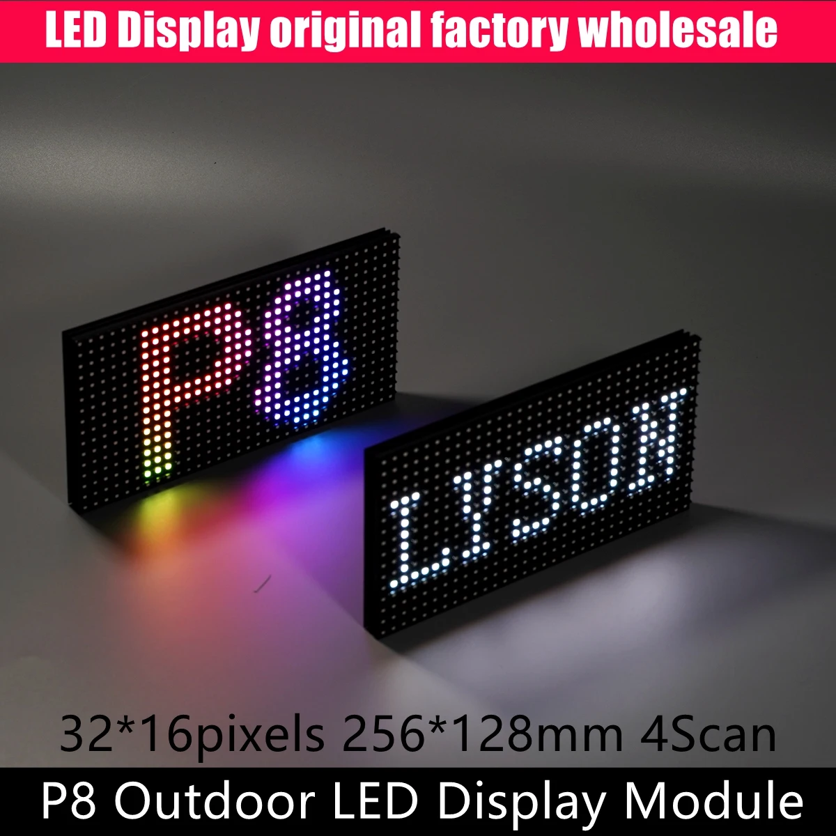 5% Discount P8 Outdoor SMD RGB Led Display Screen Full Color Module 32*16 Pixels 256mmx128mm