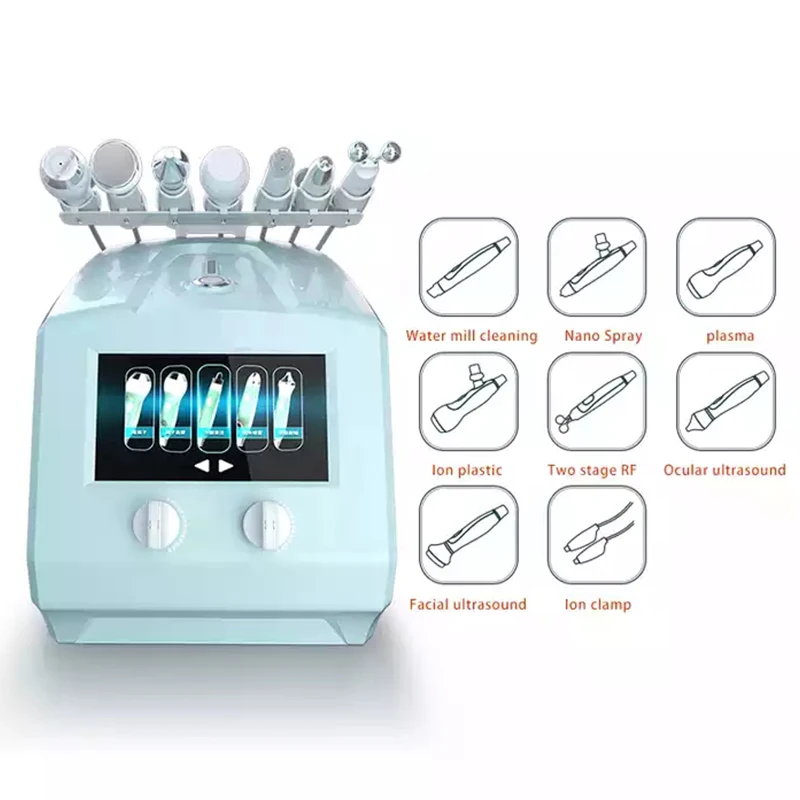 New 8 In 1 H2-O2 Water Oxygen Jet Peel Hydra Beauty Skin Cleansing Hydra Dermabrasion Facial Machine Water Aqua Peeling