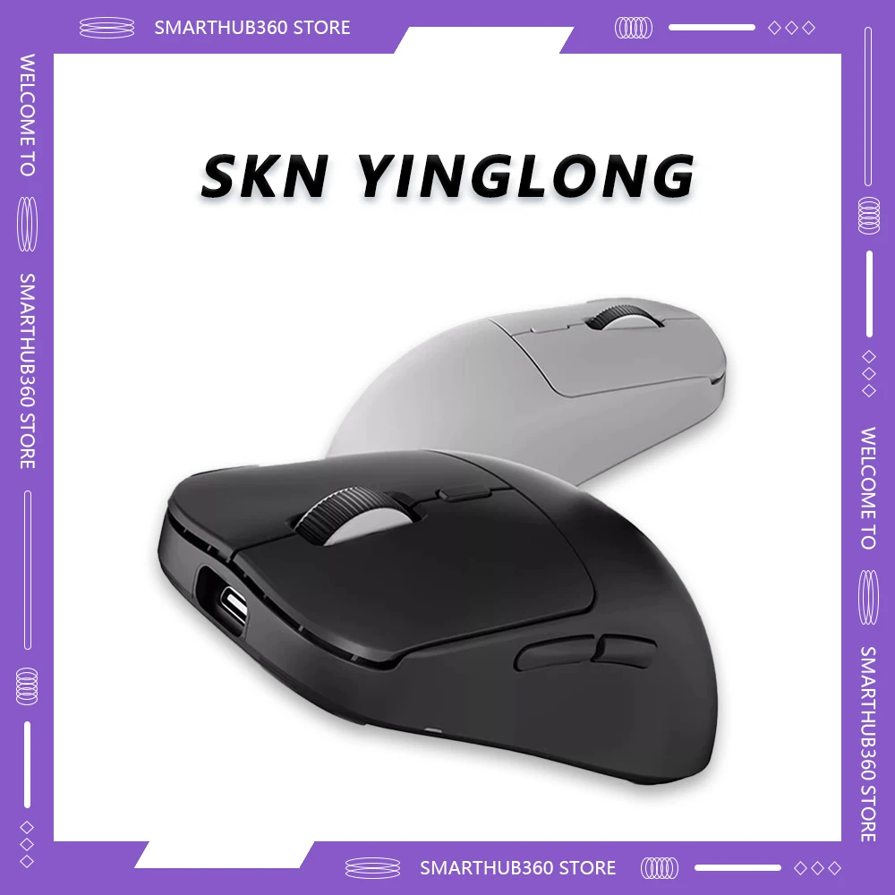 

Игровая мышь Skn Yinglong Paw3950, 3-режимная мышь для киберспорта, изготовленная на заказ, 8k, частота заката, Ultra-Link, беспроводная, проводная, Bluetooth, легкий вес