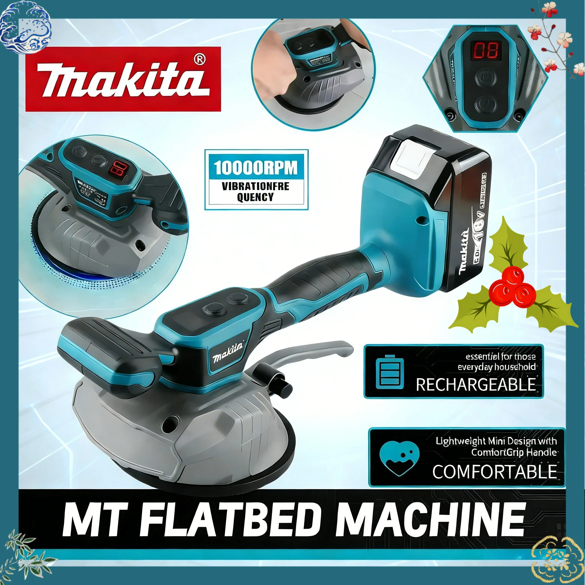 machine-a-poser-des-carreaux-makita-pour-18v-20v-avec-reglage-a-8-vitesses-haute-capacite-pour-la-pose-murale-et-au-sol-outil-de-decoration-interieure