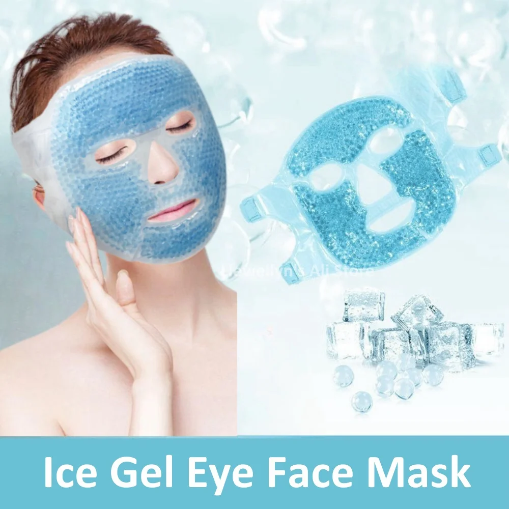 Ice Gel Eye Face Mask Relieve Fatigue Gel Beads Compress Reduce Face Puff Sleep Mask Cold and Hot Heat Reusable Skin Care Tool