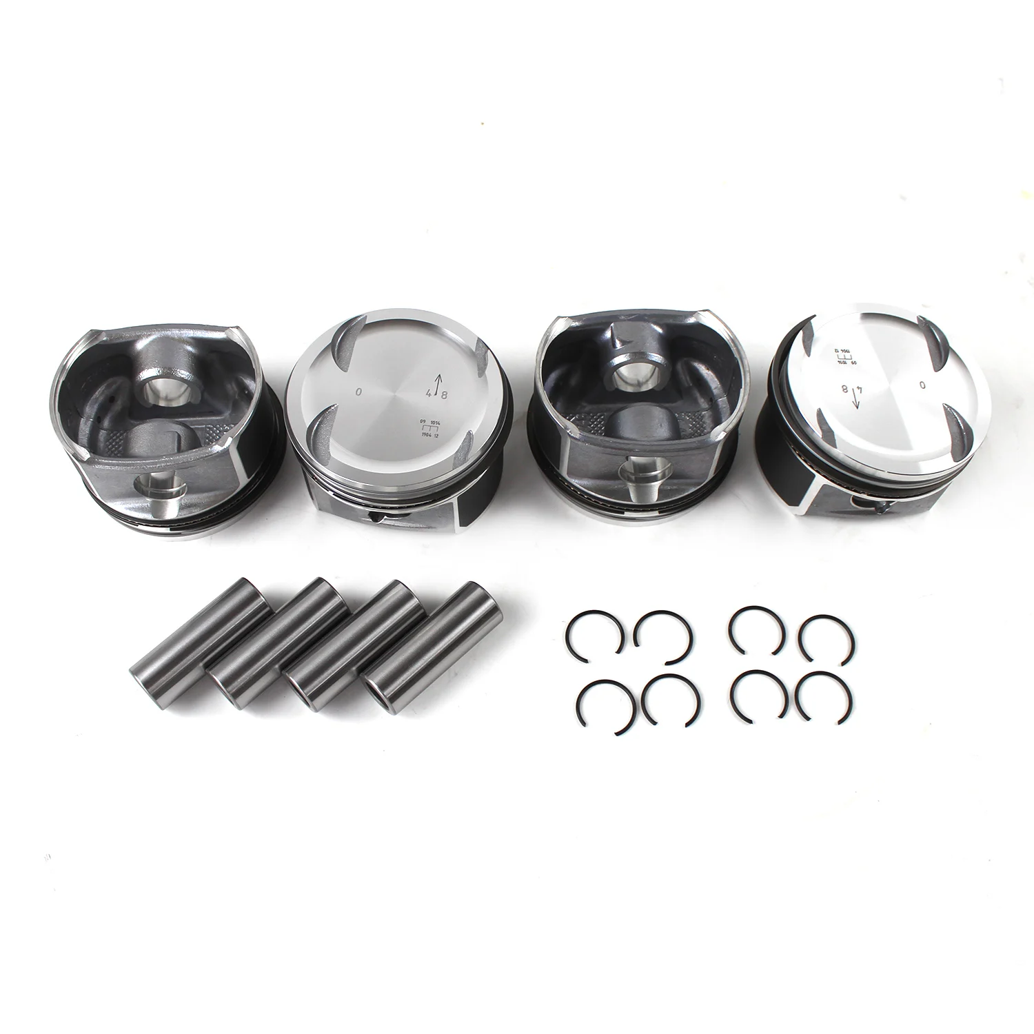 4pcs Pistons & Rings Set Φ82mm 2710300024 2710302217 2710306617 A2710302217 For 1.8L Mercedes-Benz W203 W204 A209 C200K M271