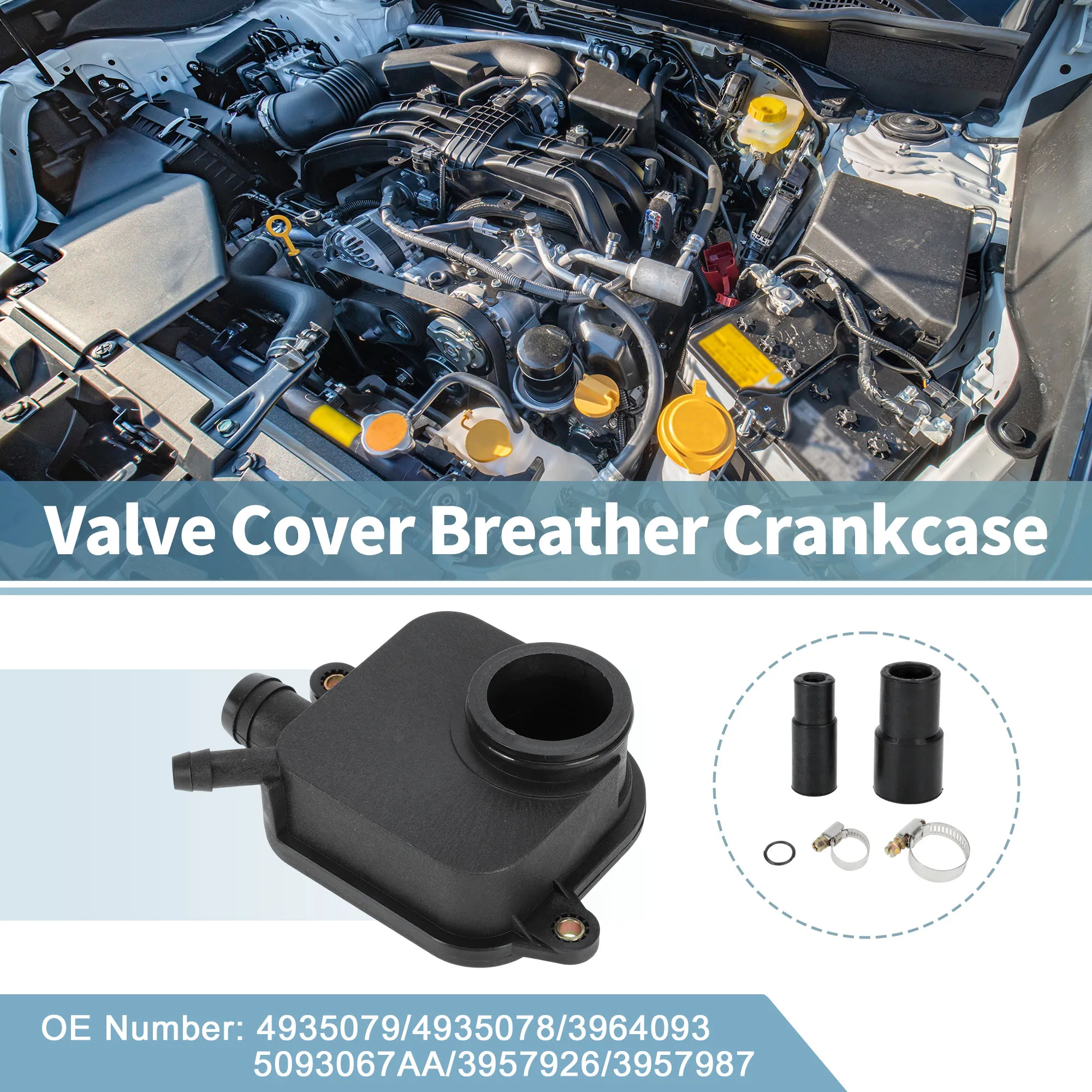 

UXCELL клапанная крышка сапуна картера с разъемом для RAM 2500 3500 2003-2005 годов для Cummins No 4935079/4935078