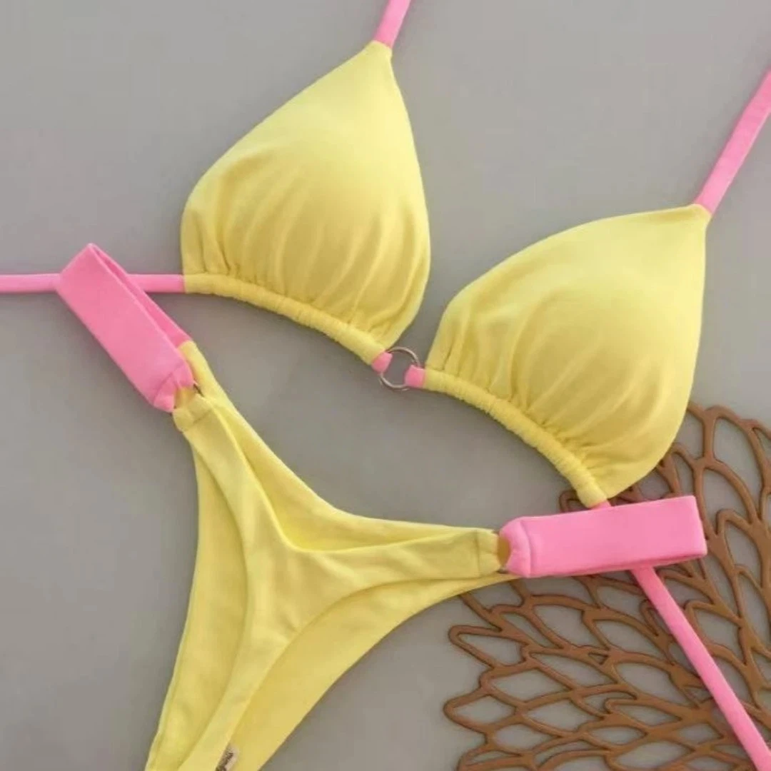 Fanan 2026 Sommer Neue Damen Sexy Mehrfarbiger Bikini Damenmode Zweiteiliger Badeanzug