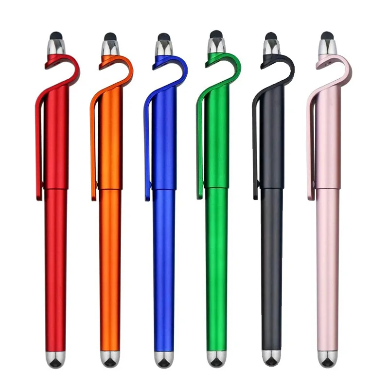 6 Colors Multifunctional Mobile Phone Holder Wholesale Advertising Conference Carbon Water Gel Pen