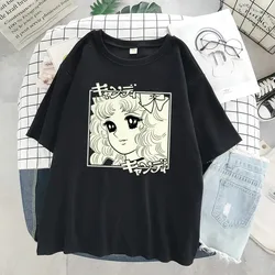 Goth Special Clothes Oversized T-shirt Harajuku Manga Candy Klin Candy Anime Short Sleeve Trash Women's Black Graphic T-Shirt