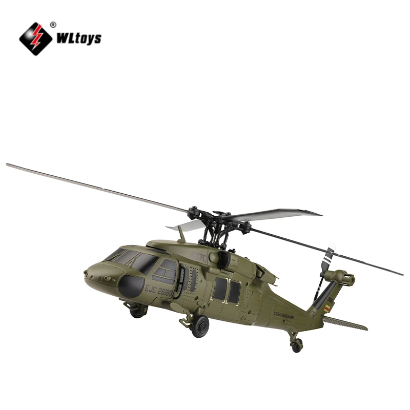 Wltoys-子供向けのrcヘリコプターおもちゃ、k170、2.4g、6軸ジャイロスコープ、4ch、高度保持、オプティカルフロー、リモートコントロール