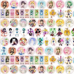 Cartoon anime Sailor Moon acrylic patch 4cm 8cm shaped double transparent handmade DIY keychain charm PP clip accessory material