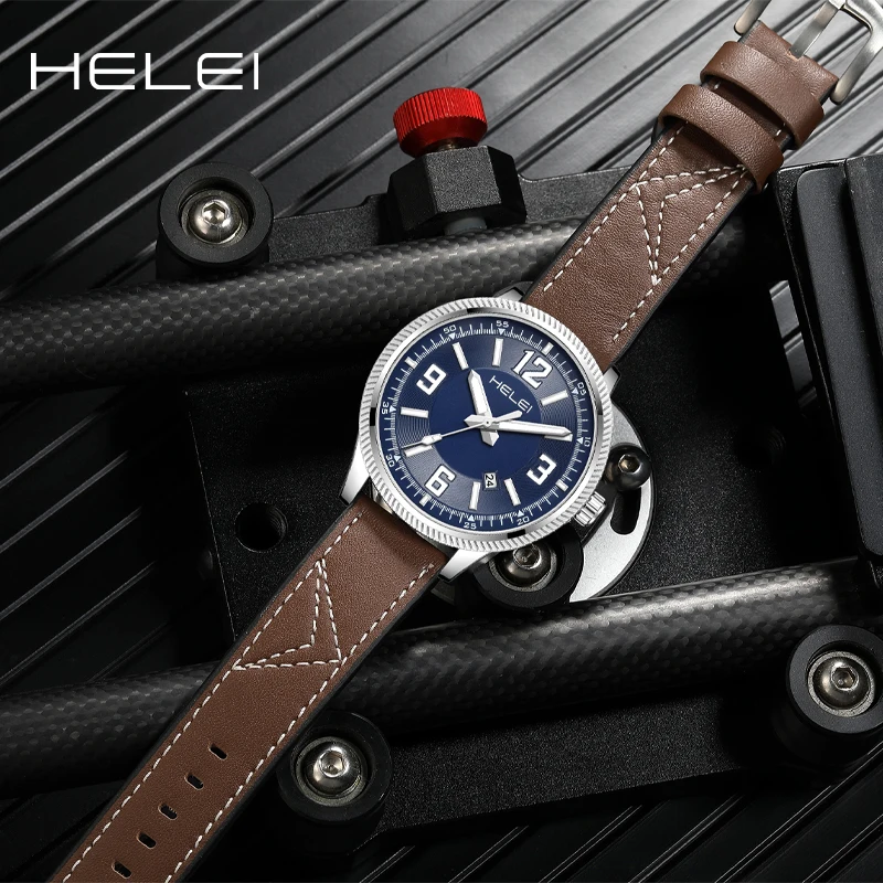 HELEI2024 hot models original brand large digital dial men's quartz watch men's wristwatch clock watch waterproof men's watches