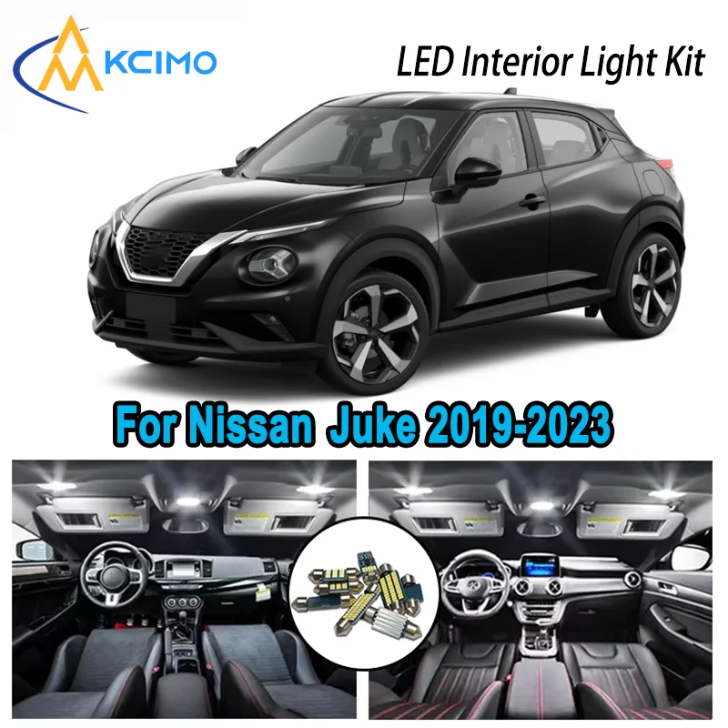 

Premium Bright LED Interior Light Kit for Nissan Juke 2019-2023 2020 2021 2022 Dome Map Trunk Car Lamps with Canbus No Error