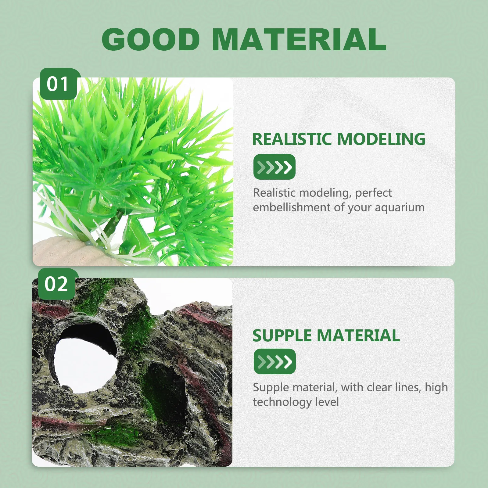 Planted Aquarium Tank Kit - 1Set Fish Tank Decoration Kit Synthetic
