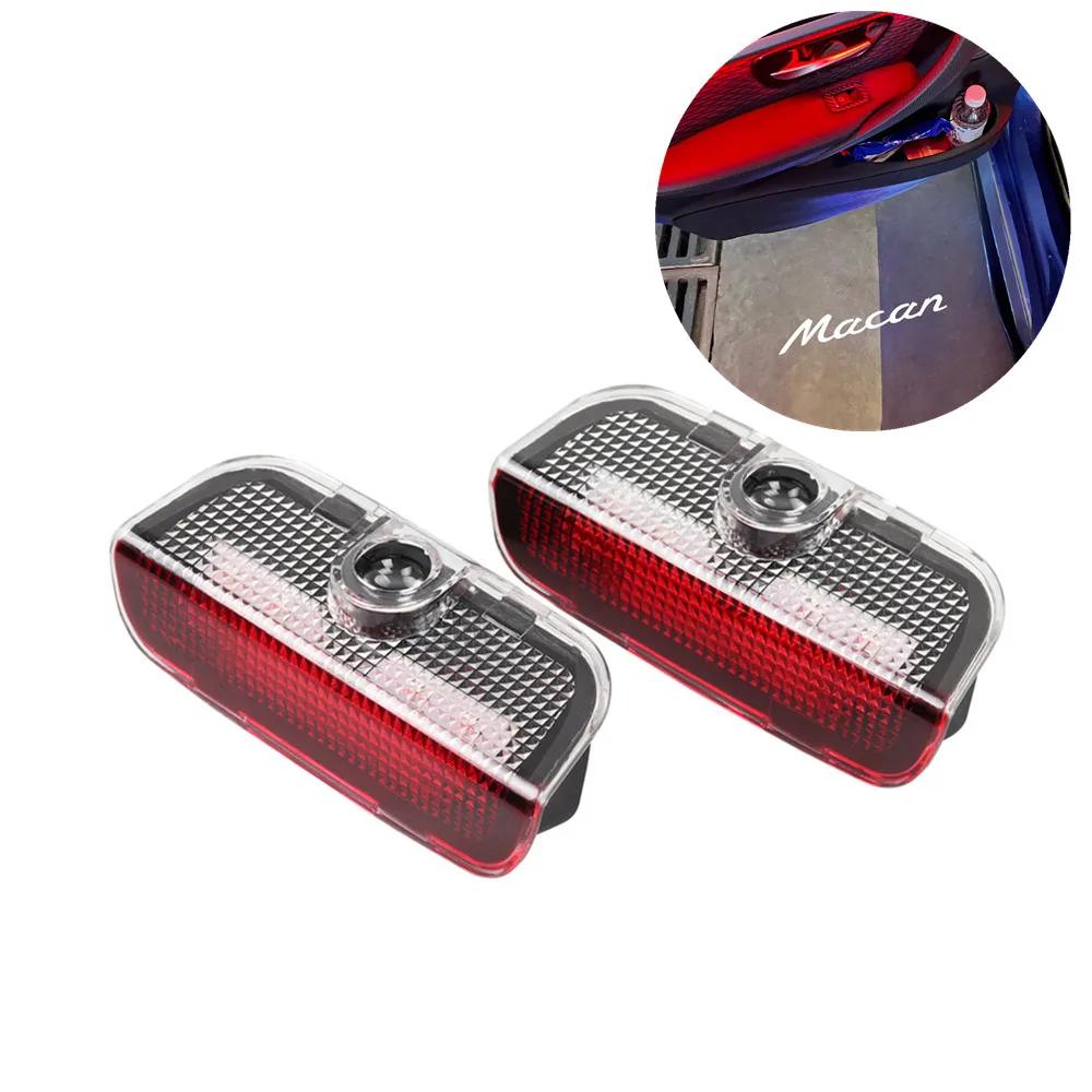 2X For Macan 95B 92A MK2 958 Boxster 981 982 Cayman 911 LED Car Door Interior Decoration Lamp Welcome Warning Light Accessories