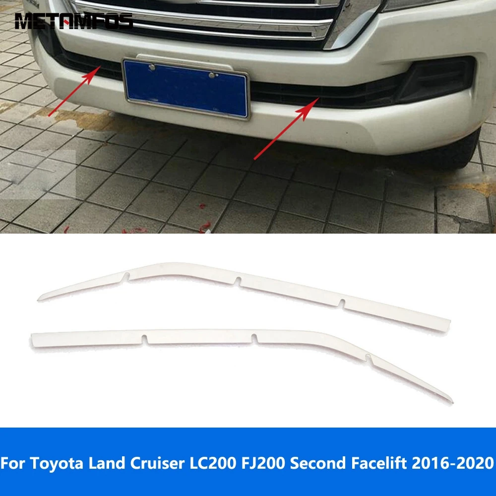 

Accessories For Toyota Land Cruiser LC200 FJ200 Second Facelift 2016-2019 2020 Front Bumper Grille Racing Grill Molding Trim