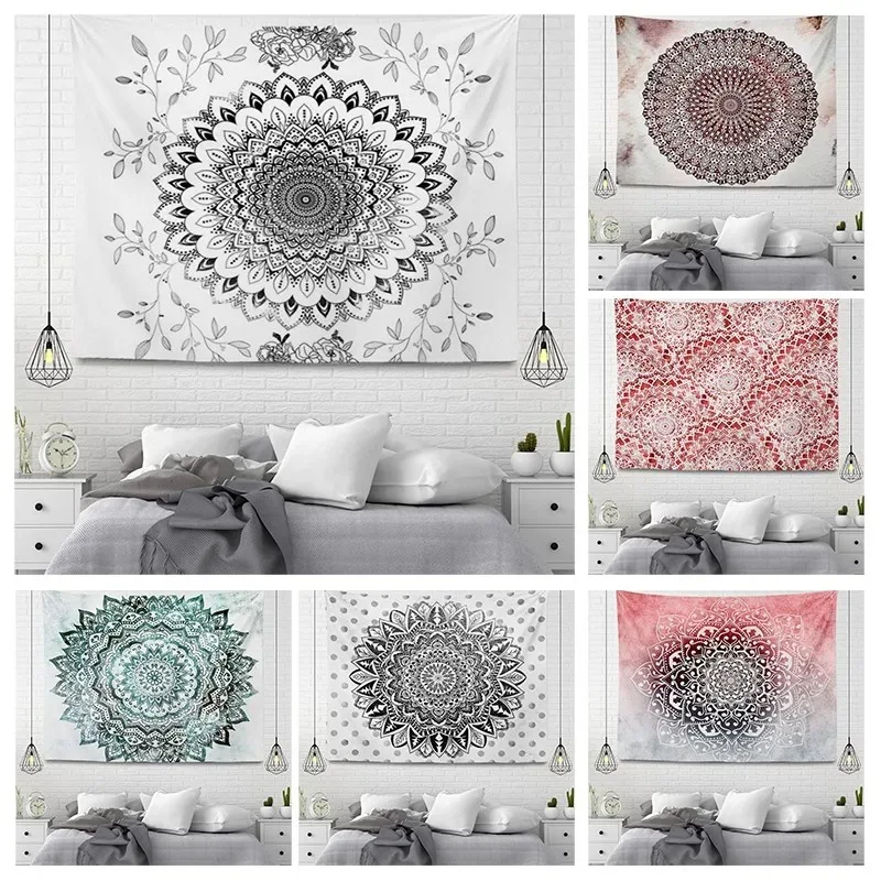 

Mandala background tapestry bohemian autumn home decoration retro bedroom living room wall hanging cloth