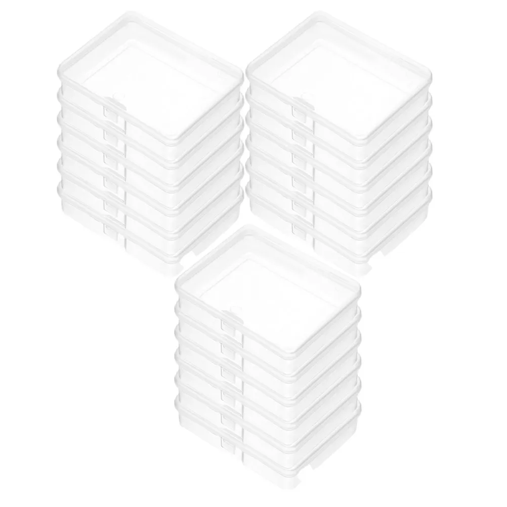20Pcs Plastic Storage Containers Hinged Lid Small Organizer Box for Beads Jewelry Accessories Craft Supplies Bead Organizer