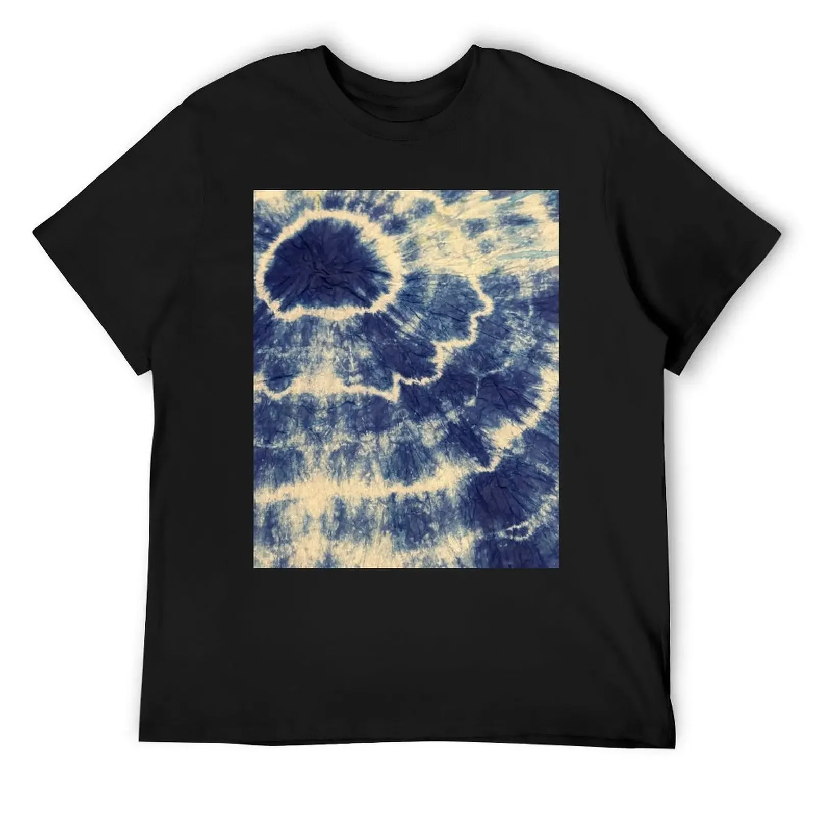 

Tie dye Blue Spiral T-Shirt korean fashion kawaii clothes mens t shirts top quality