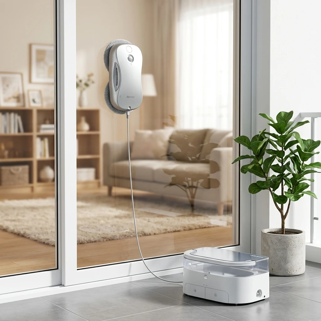 WiFi Auto Navigation Smart Window Cleaning Robot Strong Suction Safe Protection Automatic Glass Cleaning Machine