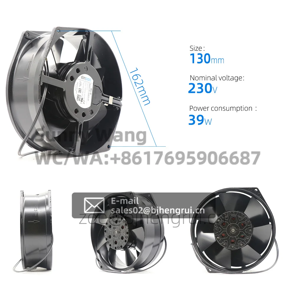 W2S130-AA03-01 230VAC 15055 Axial Compact Flow Fan For Cabinet Inverter