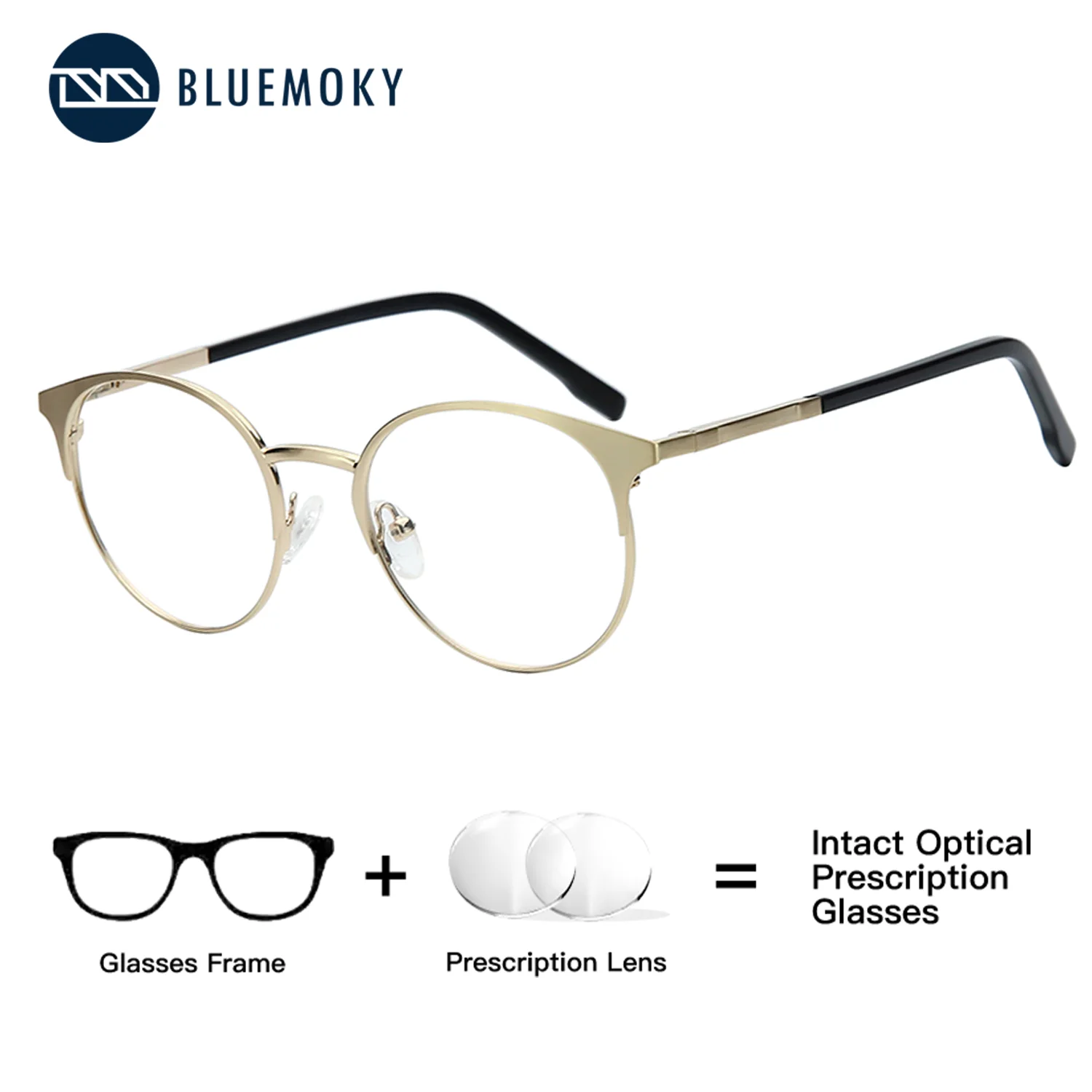 

BLUEMOKY Leopard print square prescription glasses, men's progressive, anti blue light multifocal color change myopia