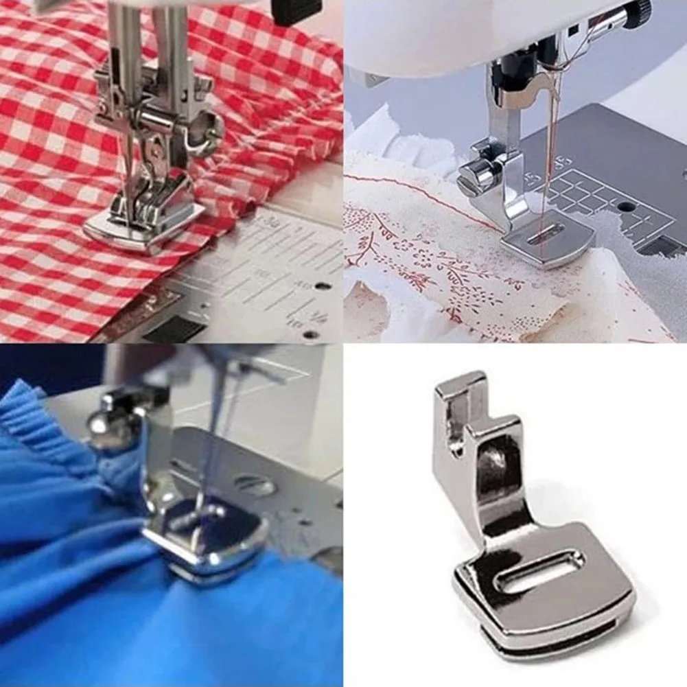 Ruffle Presser Foot Shirring Gathering Foot Solid Shinny Stainless Steel For Home Machines Machine Accessories