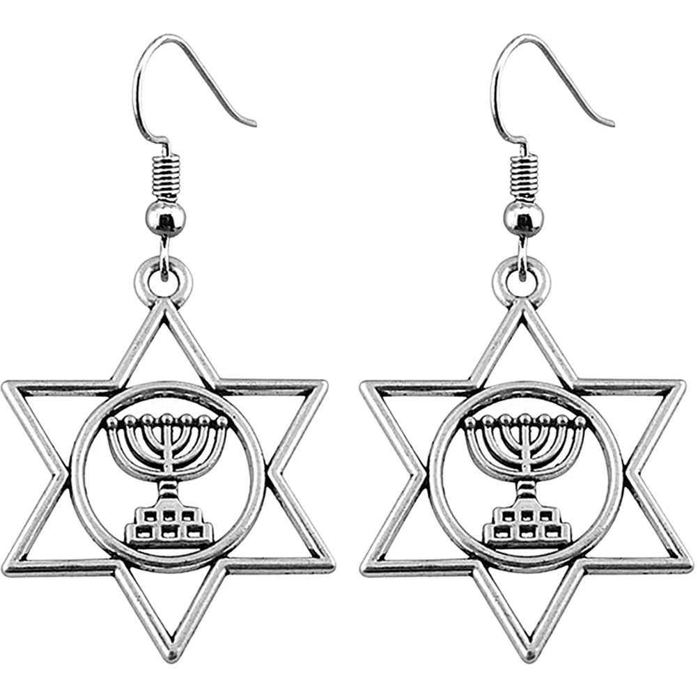 

Hexagram Earrings Unique Dangling Women Fashion Hannukah Jewelry Star for Simple