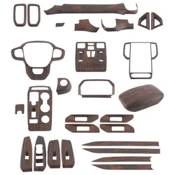 For Ford Ranger T9 2022 2023 2024 Wood Grain Interiors Accessories Overlay Panel Dashboard Armrest Doors Gear Centrals LHD RHD