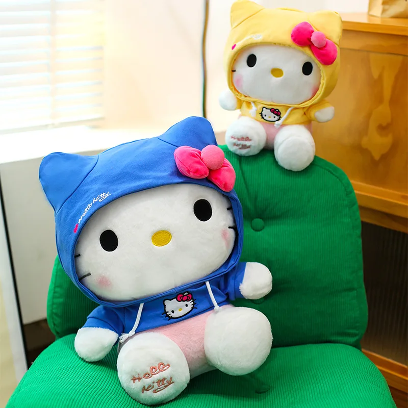 لعبة كاواي القطيفة اللطيفة ذات القلنسوة الكرتونية سانريو المحشوة هدية عيد ميلاد للأطفال دمى مملوءة ناعمة للفتيات #3