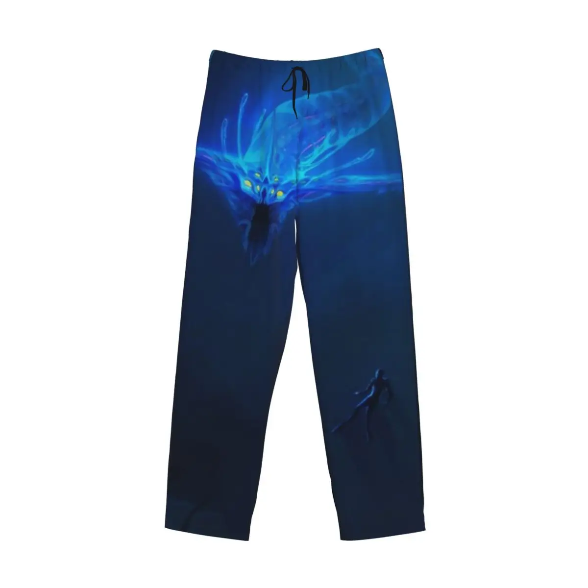 Custom Subnautica- Ghost Leviathan Poster Pajama Pants Men Sleepwear Sleep Lounge Bottoms with Pockets