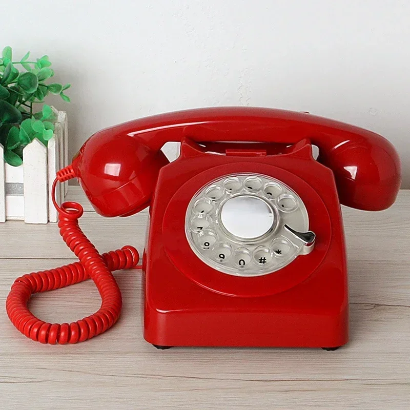 المبيعات الساخنة هاتف القرص الدوار الكلاسيكي القديم هاتف عتيق دوار جرس معدني عتيق #1