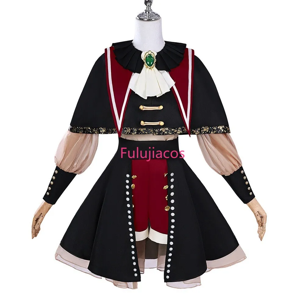 

Fulujiacos Wakaba Mutsumi Cosplay Costume Party Dress Full Outfits Halloween